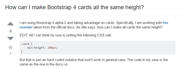 Insights on how can we form Bootstrap 4 cards just the same  height?